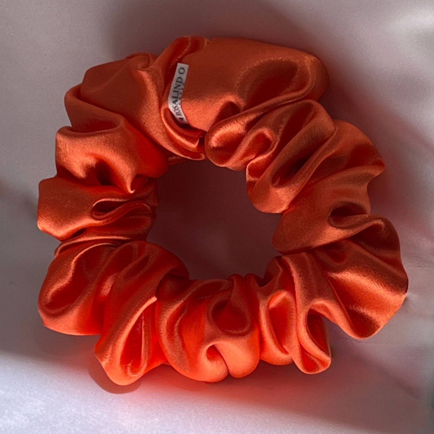 Flame satin scrunchie