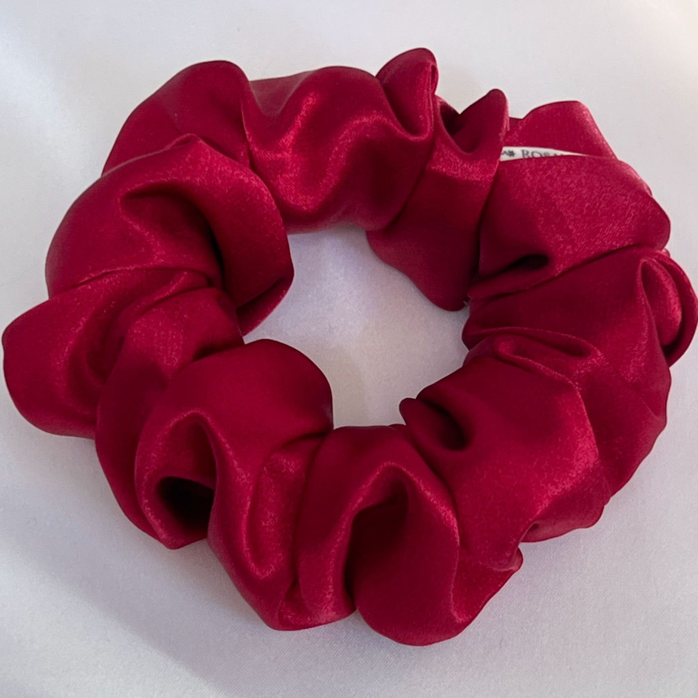 Burgundy Satin Scrunchie