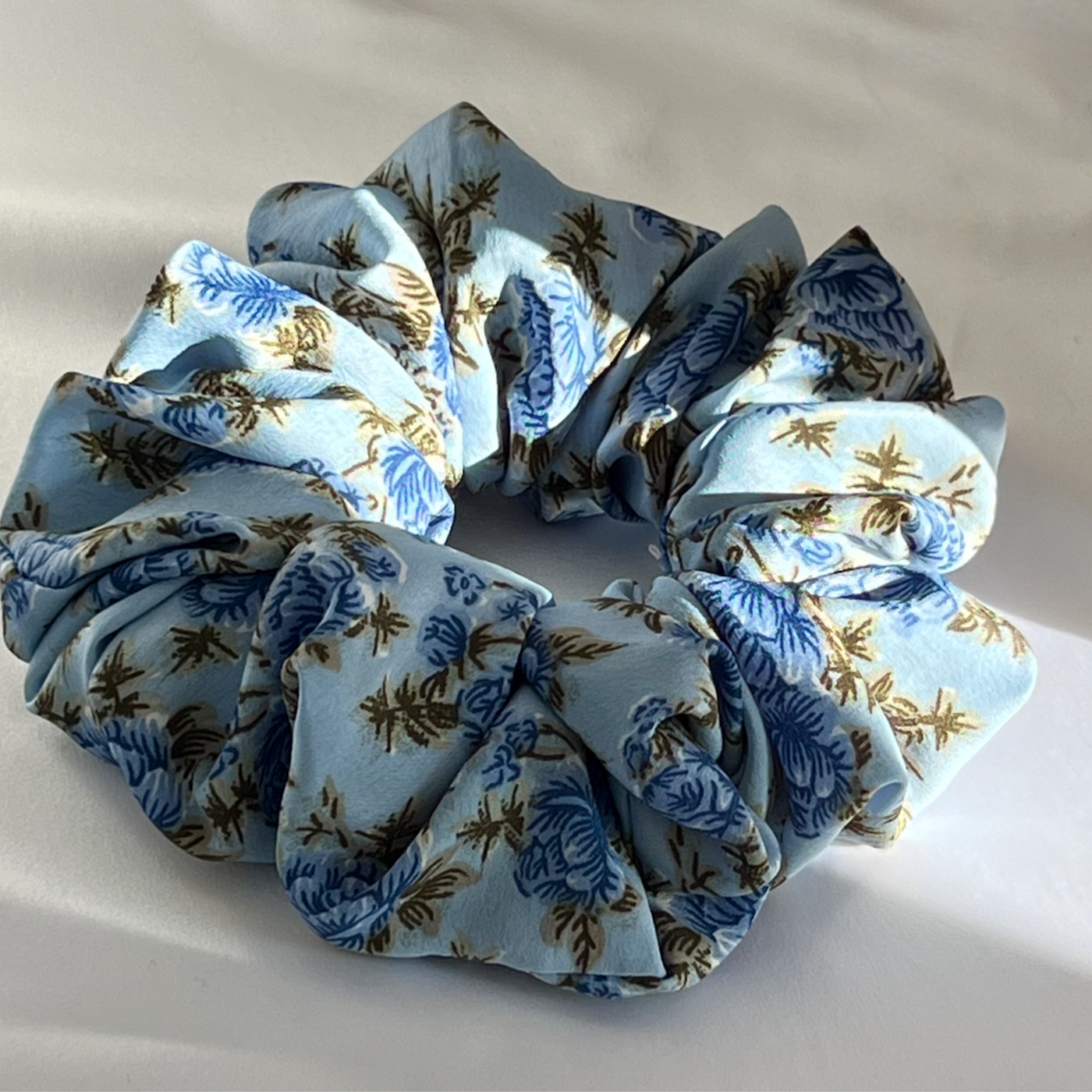 Cobalt Forget-Me-Not Blue Scrunchie