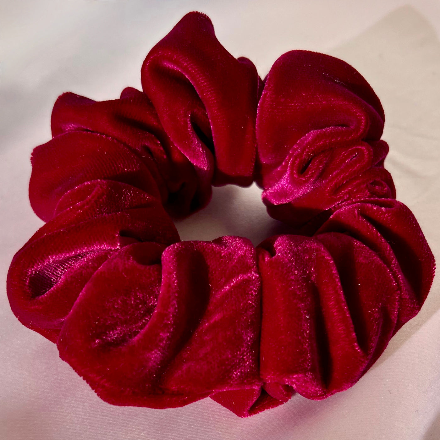 Magenta Velvet scrunchie