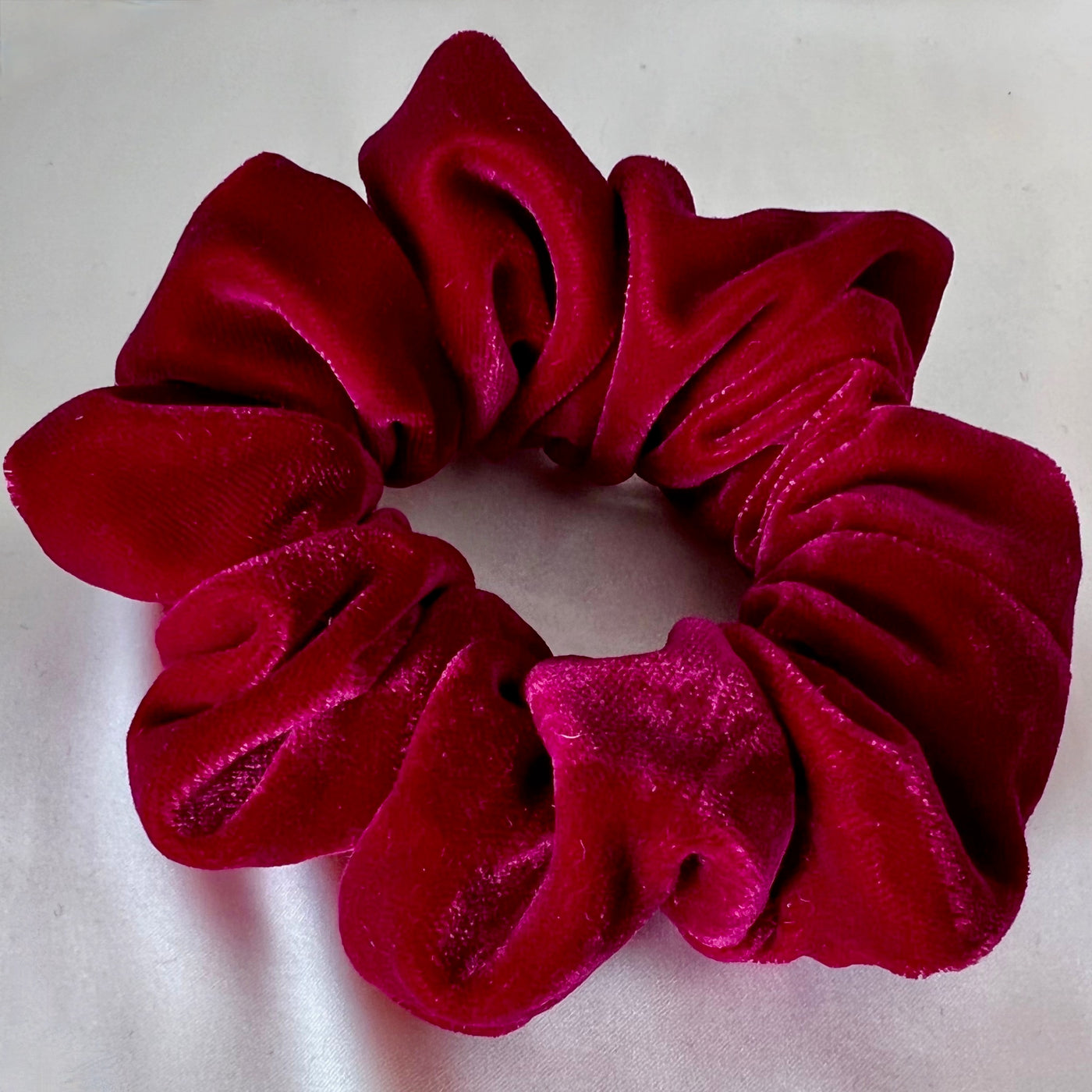 Magenta Velvet scrunchie