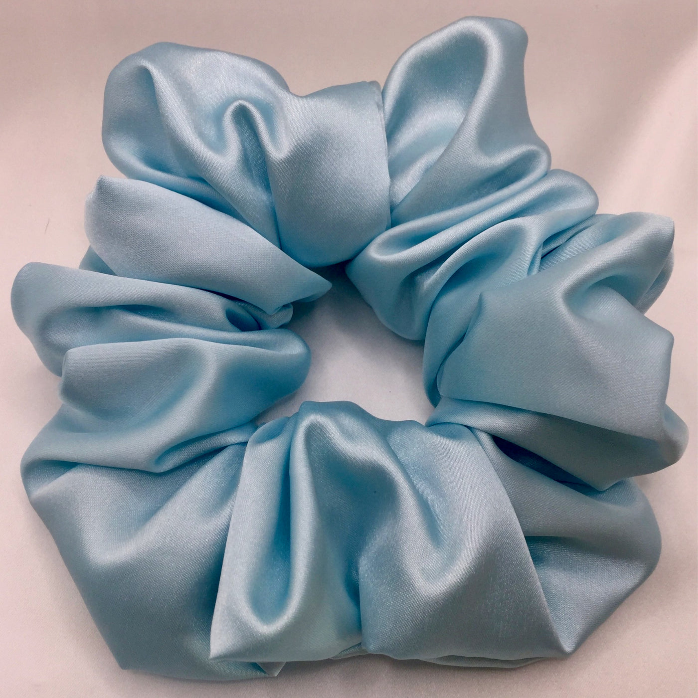 Satin Baby Blue Scrunchie